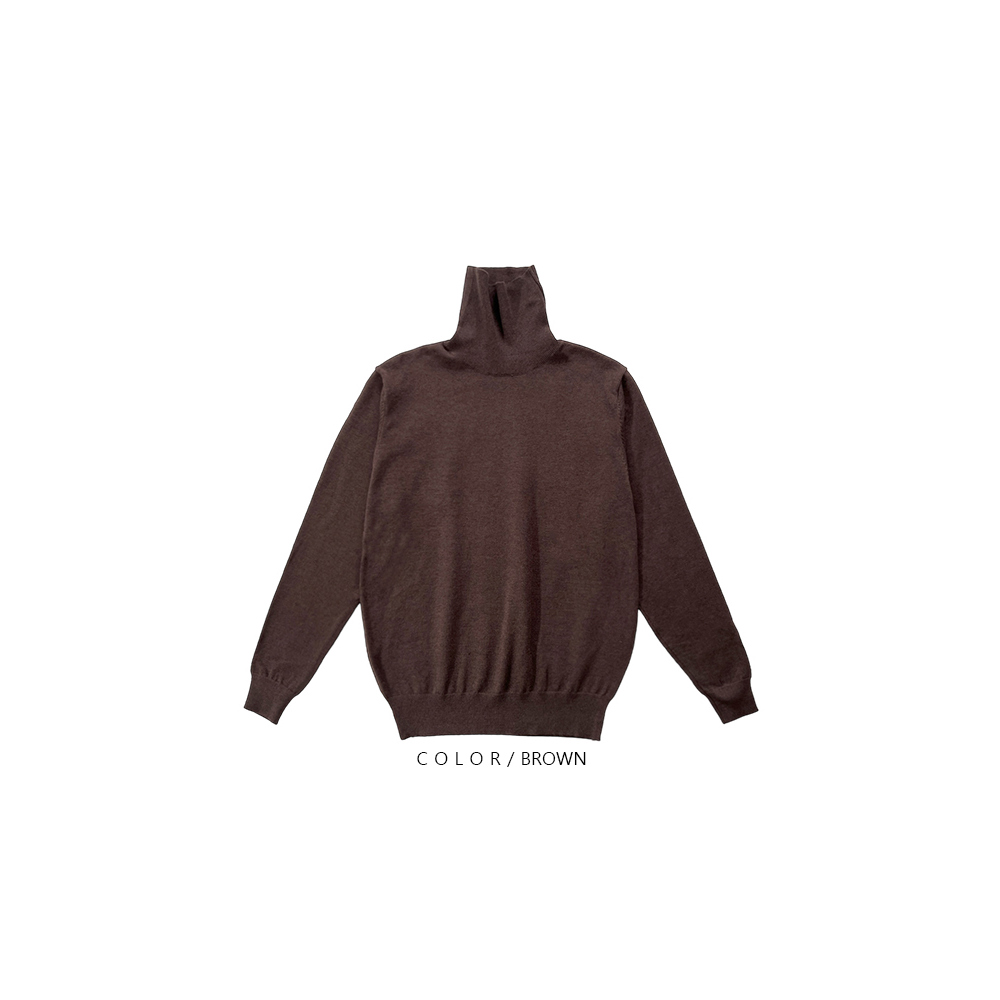 긴팔 티셔츠 코코아 색상 이미지-S1L48