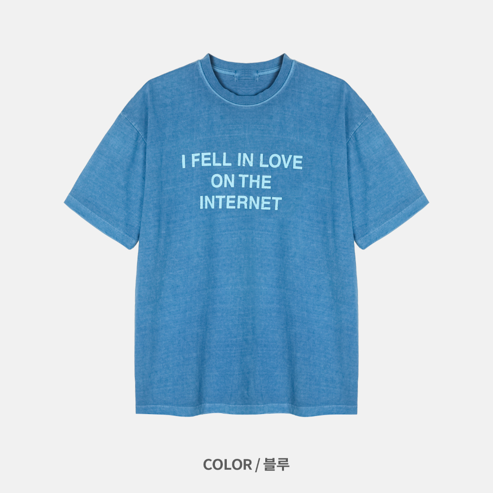 반팔 티셔츠 스카이블루 색상 이미지-S1L26