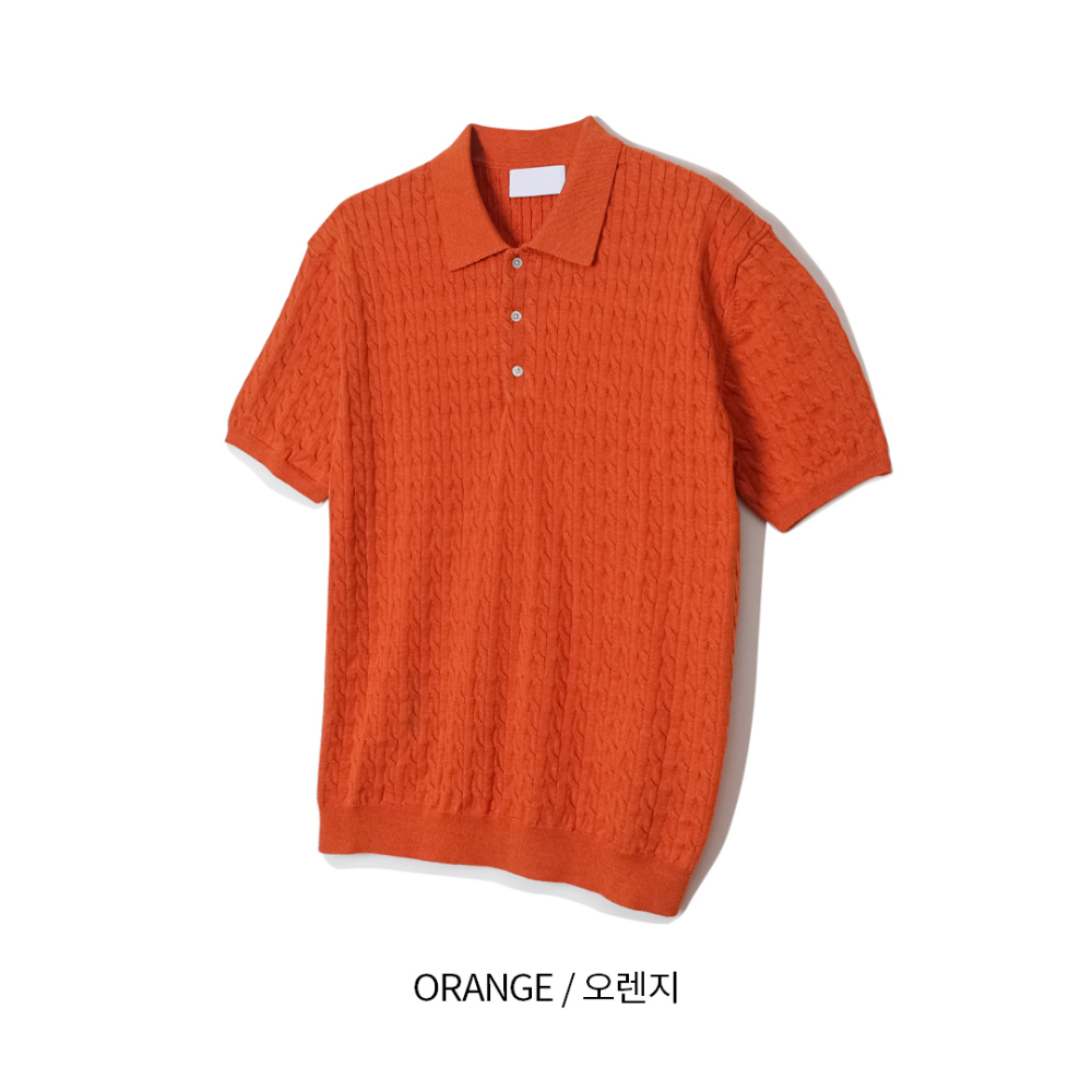 반팔 티셔츠 오렌지 색상 이미지-S1L52